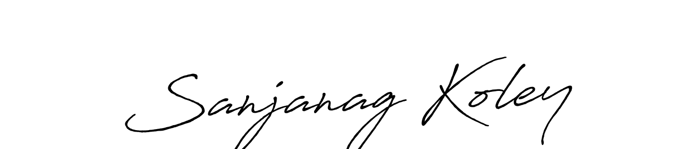 Create a beautiful signature design for name Sanjanag Koley. With this signature (Antro_Vectra_Bolder) fonts, you can make a handwritten signature for free. Sanjanag Koley signature style 7 images and pictures png
