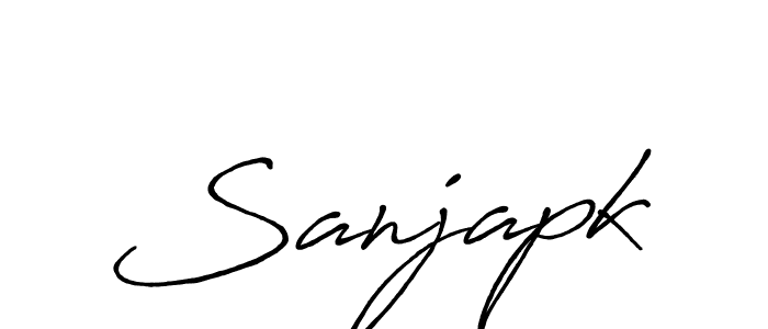 How to Draw Sanjapk signature style? Antro_Vectra_Bolder is a latest design signature styles for name Sanjapk. Sanjapk signature style 7 images and pictures png