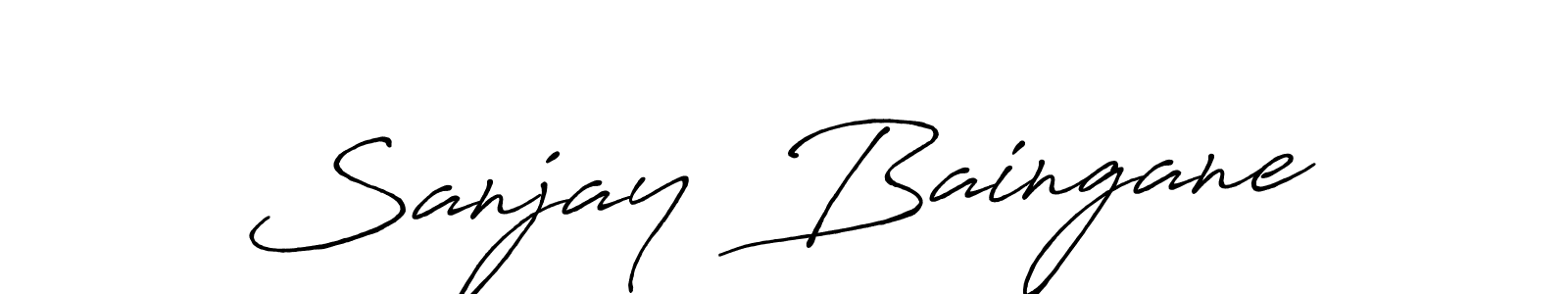 Use a signature maker to create a handwritten signature online. With this signature software, you can design (Antro_Vectra_Bolder) your own signature for name Sanjay  Baingane. Sanjay  Baingane signature style 7 images and pictures png