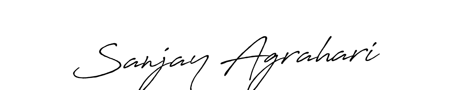 Create a beautiful signature design for name Sanjay Agrahari. With this signature (Antro_Vectra_Bolder) fonts, you can make a handwritten signature for free. Sanjay Agrahari signature style 7 images and pictures png
