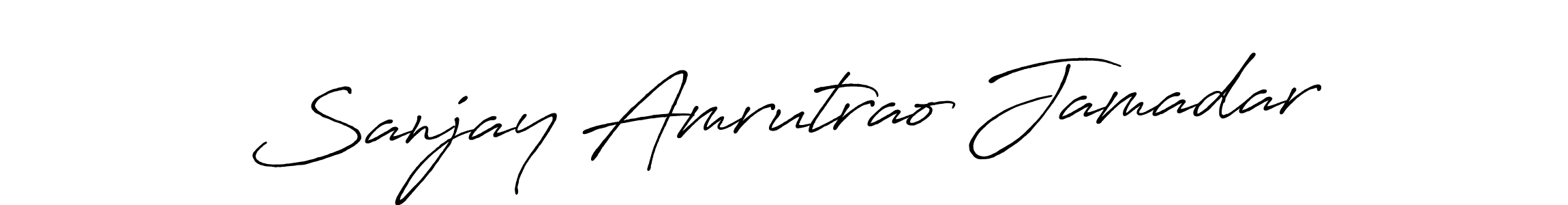Create a beautiful signature design for name Sanjay Amrutrao Jamadar. With this signature (Antro_Vectra_Bolder) fonts, you can make a handwritten signature for free. Sanjay Amrutrao Jamadar signature style 7 images and pictures png