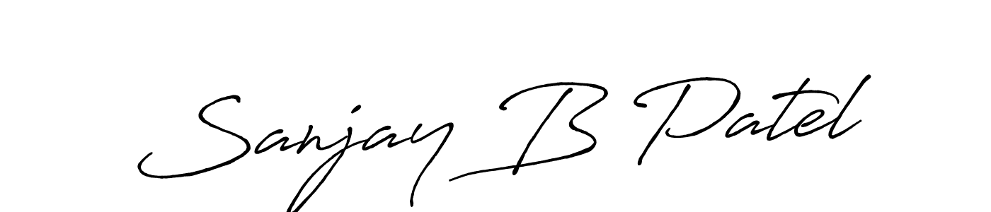 Use a signature maker to create a handwritten signature online. With this signature software, you can design (Antro_Vectra_Bolder) your own signature for name Sanjay B Patel. Sanjay B Patel signature style 7 images and pictures png