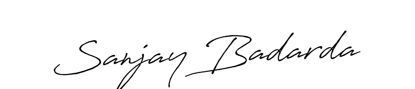 Create a beautiful signature design for name Sanjay Badarda. With this signature (Antro_Vectra_Bolder) fonts, you can make a handwritten signature for free. Sanjay Badarda signature style 7 images and pictures png