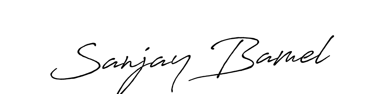 Sanjay Bamel stylish signature style. Best Handwritten Sign (Antro_Vectra_Bolder) for my name. Handwritten Signature Collection Ideas for my name Sanjay Bamel. Sanjay Bamel signature style 7 images and pictures png