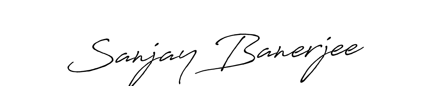 Create a beautiful signature design for name Sanjay Banerjee. With this signature (Antro_Vectra_Bolder) fonts, you can make a handwritten signature for free. Sanjay Banerjee signature style 7 images and pictures png