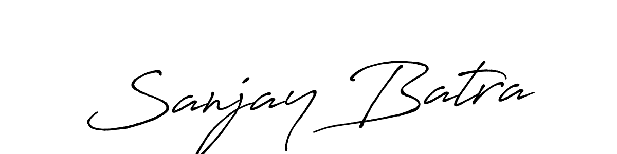 Sanjay Batra stylish signature style. Best Handwritten Sign (Antro_Vectra_Bolder) for my name. Handwritten Signature Collection Ideas for my name Sanjay Batra. Sanjay Batra signature style 7 images and pictures png