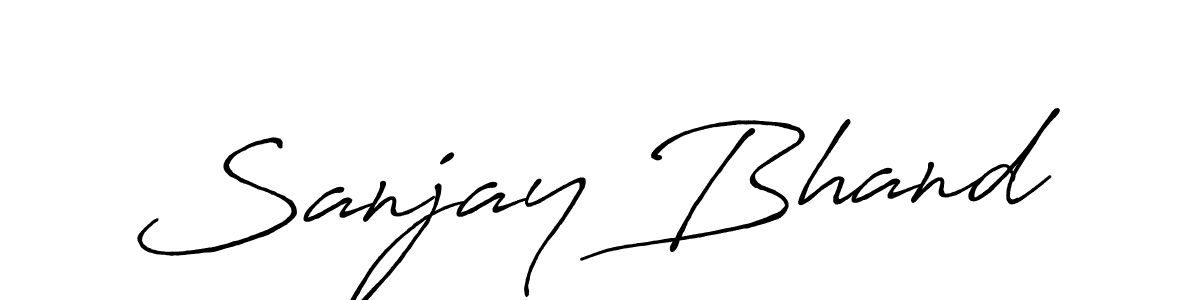 How to make Sanjay Bhand signature? Antro_Vectra_Bolder is a professional autograph style. Create handwritten signature for Sanjay Bhand name. Sanjay Bhand signature style 7 images and pictures png