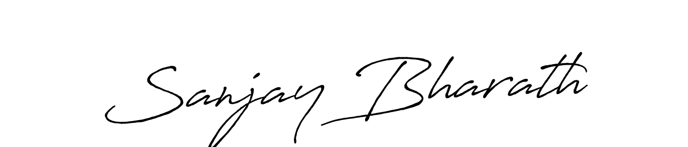 Design your own signature with our free online signature maker. With this signature software, you can create a handwritten (Antro_Vectra_Bolder) signature for name Sanjay Bharath. Sanjay Bharath signature style 7 images and pictures png