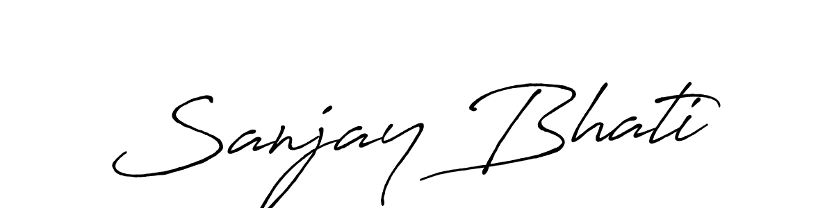 The best way (Antro_Vectra_Bolder) to make a short signature is to pick only two or three words in your name. The name Sanjay Bhati include a total of six letters. For converting this name. Sanjay Bhati signature style 7 images and pictures png