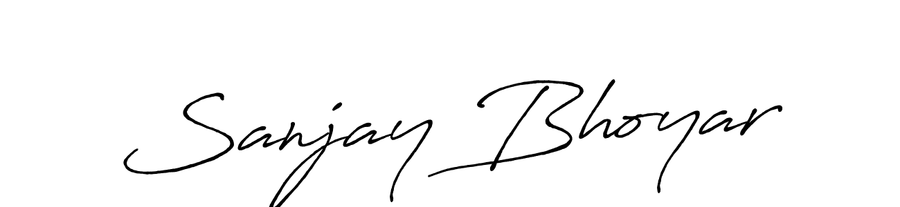 Antro_Vectra_Bolder is a professional signature style that is perfect for those who want to add a touch of class to their signature. It is also a great choice for those who want to make their signature more unique. Get Sanjay Bhoyar name to fancy signature for free. Sanjay Bhoyar signature style 7 images and pictures png