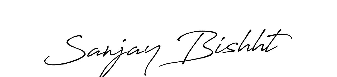Also we have Sanjay Bishht name is the best signature style. Create professional handwritten signature collection using Antro_Vectra_Bolder autograph style. Sanjay Bishht signature style 7 images and pictures png
