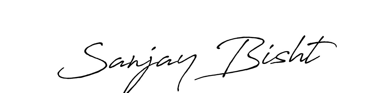 Antro_Vectra_Bolder is a professional signature style that is perfect for those who want to add a touch of class to their signature. It is also a great choice for those who want to make their signature more unique. Get Sanjay Bisht name to fancy signature for free. Sanjay Bisht signature style 7 images and pictures png