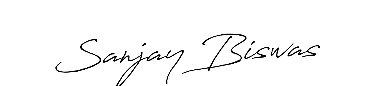 Design your own signature with our free online signature maker. With this signature software, you can create a handwritten (Antro_Vectra_Bolder) signature for name Sanjay Biswas. Sanjay Biswas signature style 7 images and pictures png
