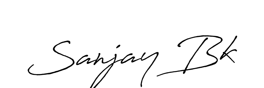 Create a beautiful signature design for name Sanjay Bk. With this signature (Antro_Vectra_Bolder) fonts, you can make a handwritten signature for free. Sanjay Bk signature style 7 images and pictures png