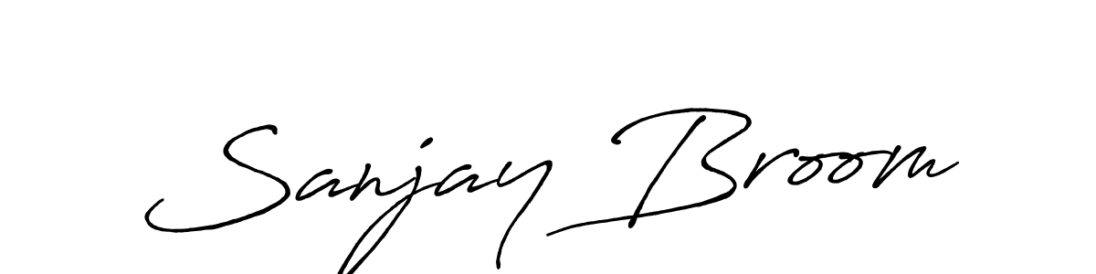 Antro_Vectra_Bolder is a professional signature style that is perfect for those who want to add a touch of class to their signature. It is also a great choice for those who want to make their signature more unique. Get Sanjay Broom name to fancy signature for free. Sanjay Broom signature style 7 images and pictures png