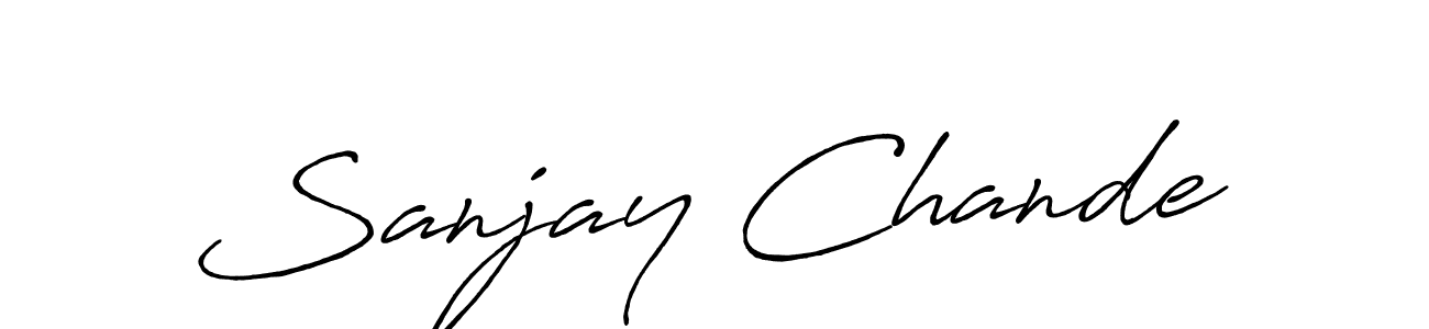 Sanjay Chande stylish signature style. Best Handwritten Sign (Antro_Vectra_Bolder) for my name. Handwritten Signature Collection Ideas for my name Sanjay Chande. Sanjay Chande signature style 7 images and pictures png