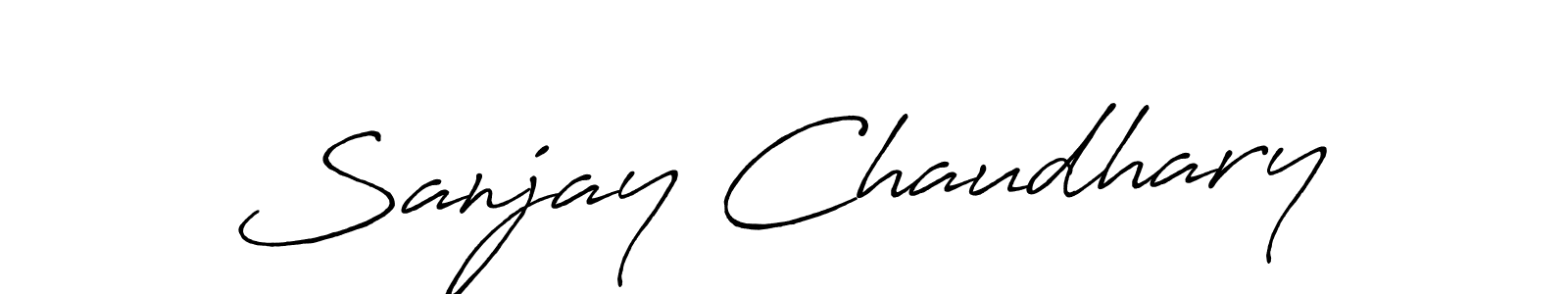 Create a beautiful signature design for name Sanjay Chaudhary. With this signature (Antro_Vectra_Bolder) fonts, you can make a handwritten signature for free. Sanjay Chaudhary signature style 7 images and pictures png