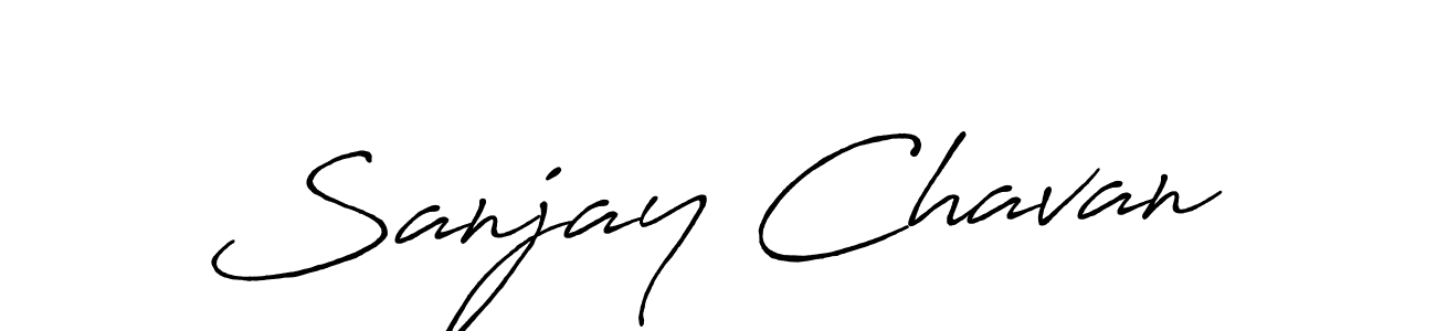 Use a signature maker to create a handwritten signature online. With this signature software, you can design (Antro_Vectra_Bolder) your own signature for name Sanjay Chavan. Sanjay Chavan signature style 7 images and pictures png