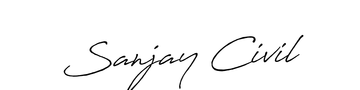 Also we have Sanjay Civil name is the best signature style. Create professional handwritten signature collection using Antro_Vectra_Bolder autograph style. Sanjay Civil signature style 7 images and pictures png