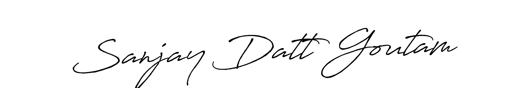 Create a beautiful signature design for name Sanjay Datt Goutam. With this signature (Antro_Vectra_Bolder) fonts, you can make a handwritten signature for free. Sanjay Datt Goutam signature style 7 images and pictures png