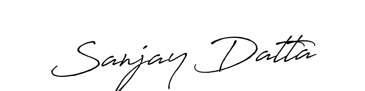 Sanjay Datta stylish signature style. Best Handwritten Sign (Antro_Vectra_Bolder) for my name. Handwritten Signature Collection Ideas for my name Sanjay Datta. Sanjay Datta signature style 7 images and pictures png