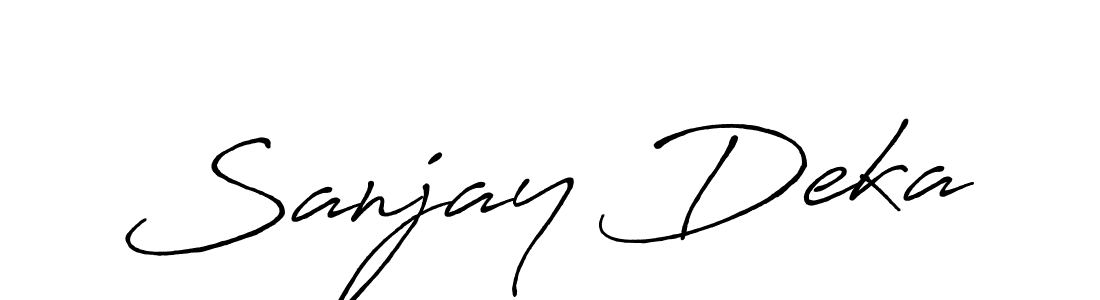 Create a beautiful signature design for name Sanjay Deka. With this signature (Antro_Vectra_Bolder) fonts, you can make a handwritten signature for free. Sanjay Deka signature style 7 images and pictures png