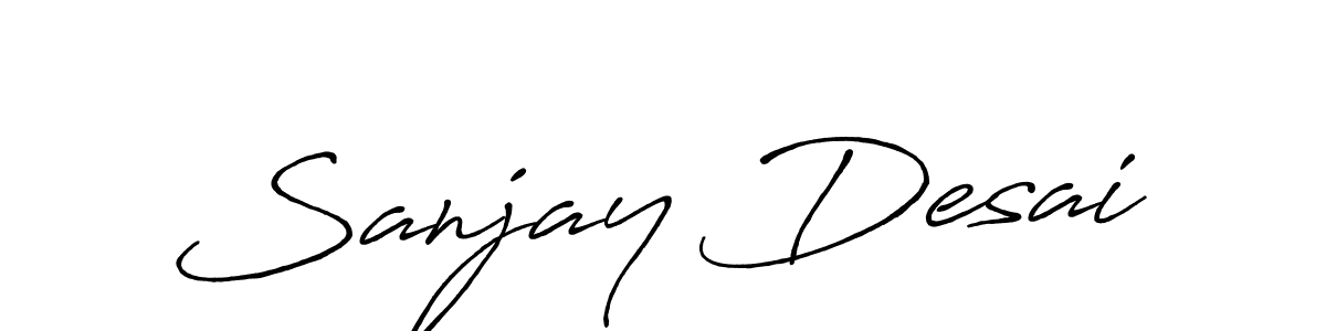 Sanjay Desai stylish signature style. Best Handwritten Sign (Antro_Vectra_Bolder) for my name. Handwritten Signature Collection Ideas for my name Sanjay Desai. Sanjay Desai signature style 7 images and pictures png