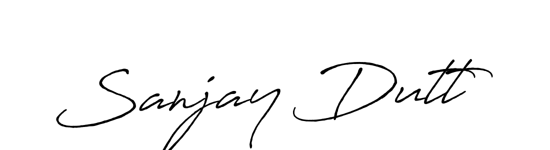 Sanjay Dutt stylish signature style. Best Handwritten Sign (Antro_Vectra_Bolder) for my name. Handwritten Signature Collection Ideas for my name Sanjay Dutt. Sanjay Dutt signature style 7 images and pictures png