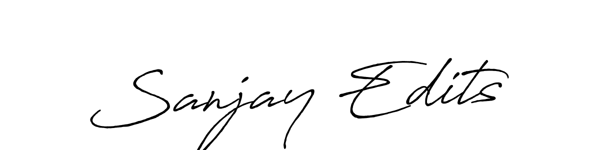 Also we have Sanjay Edits name is the best signature style. Create professional handwritten signature collection using Antro_Vectra_Bolder autograph style. Sanjay Edits signature style 7 images and pictures png