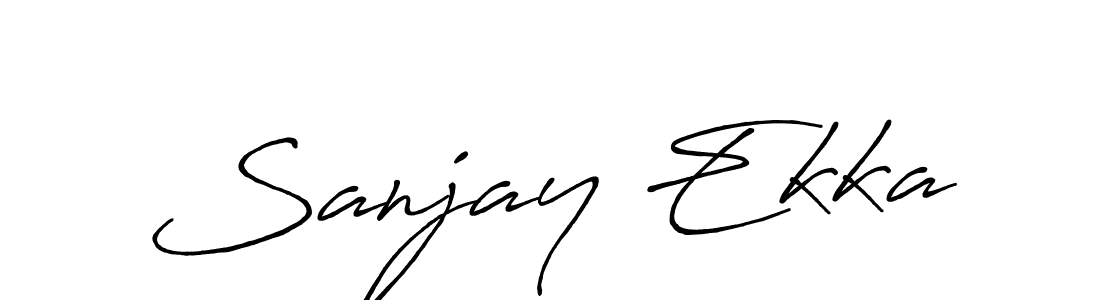 Make a beautiful signature design for name Sanjay Ekka. With this signature (Antro_Vectra_Bolder) style, you can create a handwritten signature for free. Sanjay Ekka signature style 7 images and pictures png