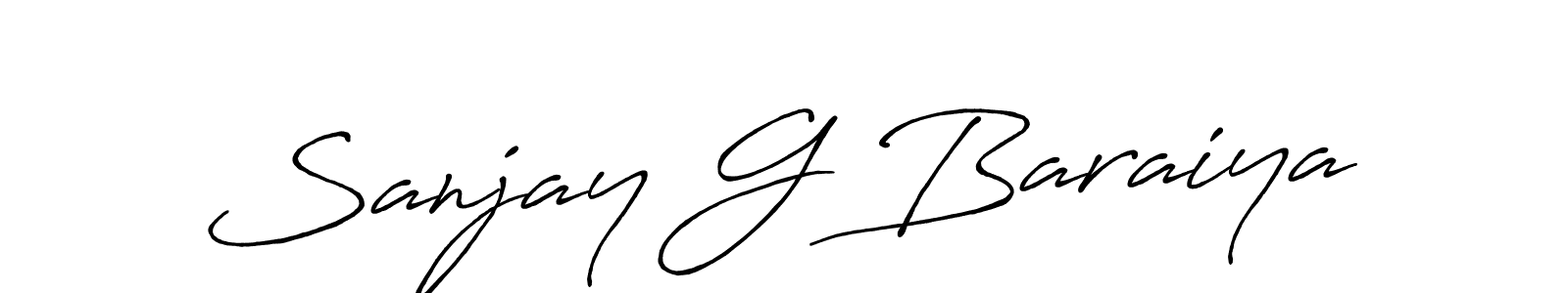 Design your own signature with our free online signature maker. With this signature software, you can create a handwritten (Antro_Vectra_Bolder) signature for name Sanjay G Baraiya. Sanjay G Baraiya signature style 7 images and pictures png