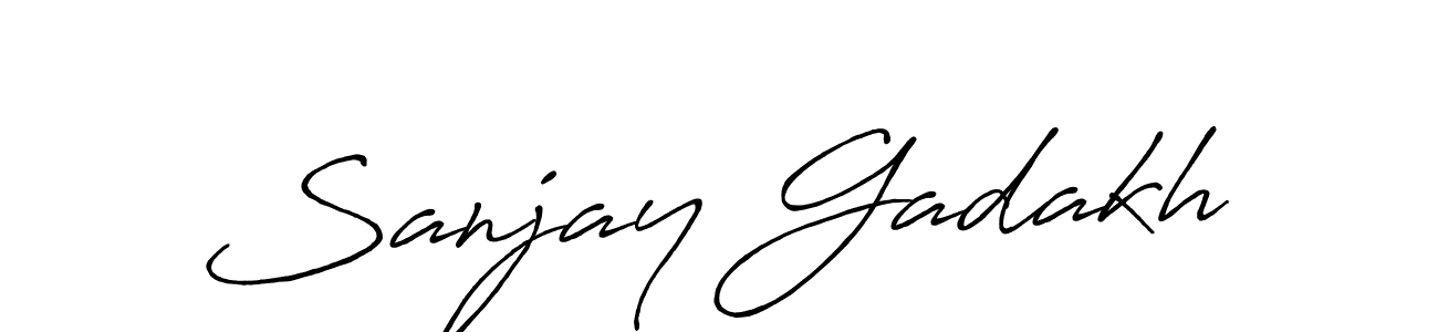 You should practise on your own different ways (Antro_Vectra_Bolder) to write your name (Sanjay Gadakh) in signature. don't let someone else do it for you. Sanjay Gadakh signature style 7 images and pictures png