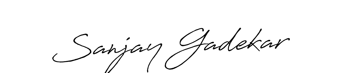 The best way (Antro_Vectra_Bolder) to make a short signature is to pick only two or three words in your name. The name Sanjay Gadekar include a total of six letters. For converting this name. Sanjay Gadekar signature style 7 images and pictures png