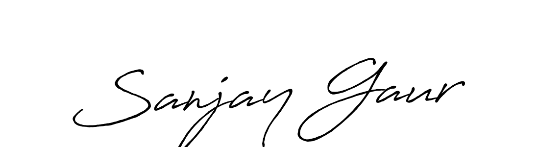 Use a signature maker to create a handwritten signature online. With this signature software, you can design (Antro_Vectra_Bolder) your own signature for name Sanjay Gaur. Sanjay Gaur signature style 7 images and pictures png