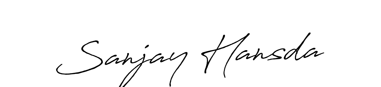 Use a signature maker to create a handwritten signature online. With this signature software, you can design (Antro_Vectra_Bolder) your own signature for name Sanjay Hansda. Sanjay Hansda signature style 7 images and pictures png