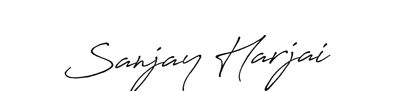 Sanjay Harjai stylish signature style. Best Handwritten Sign (Antro_Vectra_Bolder) for my name. Handwritten Signature Collection Ideas for my name Sanjay Harjai. Sanjay Harjai signature style 7 images and pictures png