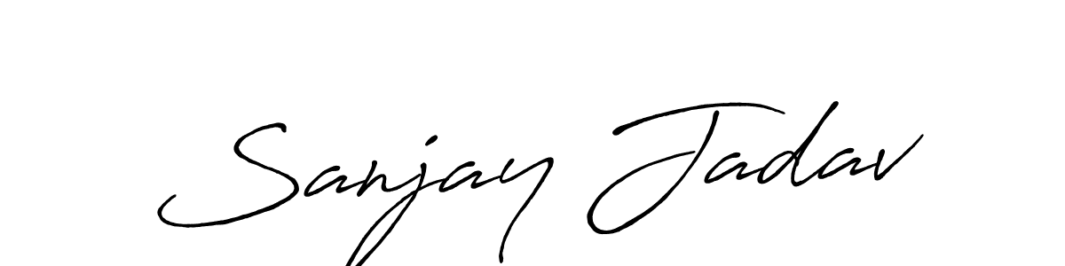 Also You can easily find your signature by using the search form. We will create Sanjay Jadav name handwritten signature images for you free of cost using Antro_Vectra_Bolder sign style. Sanjay Jadav signature style 7 images and pictures png
