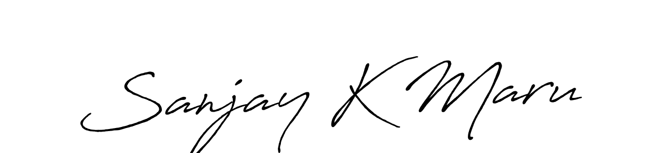 Create a beautiful signature design for name Sanjay K Maru. With this signature (Antro_Vectra_Bolder) fonts, you can make a handwritten signature for free. Sanjay K Maru signature style 7 images and pictures png