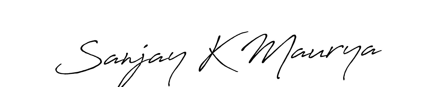 Also we have Sanjay K Maurya name is the best signature style. Create professional handwritten signature collection using Antro_Vectra_Bolder autograph style. Sanjay K Maurya signature style 7 images and pictures png