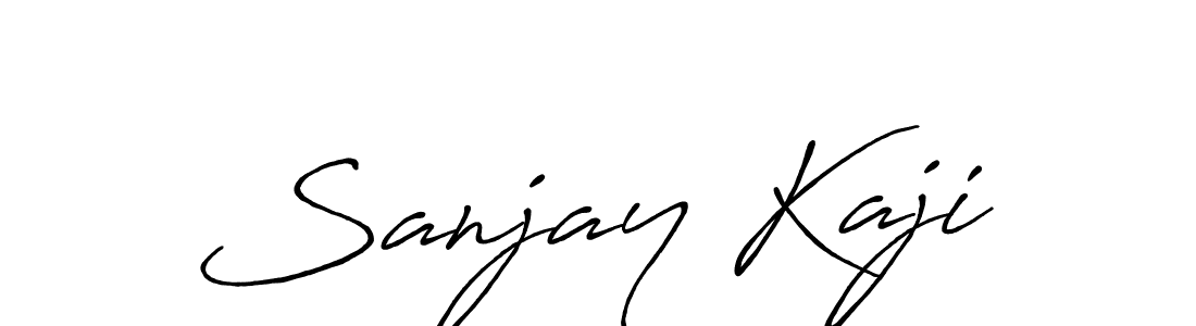 Create a beautiful signature design for name Sanjay Kaji. With this signature (Antro_Vectra_Bolder) fonts, you can make a handwritten signature for free. Sanjay Kaji signature style 7 images and pictures png