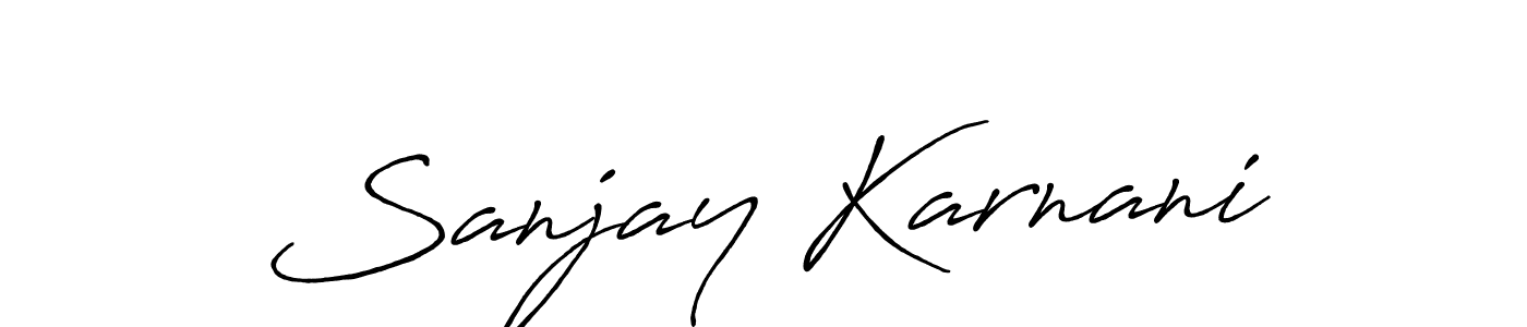 You should practise on your own different ways (Antro_Vectra_Bolder) to write your name (Sanjay Karnani) in signature. don't let someone else do it for you. Sanjay Karnani signature style 7 images and pictures png