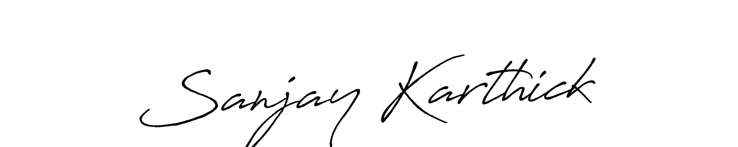 Once you've used our free online signature maker to create your best signature Antro_Vectra_Bolder style, it's time to enjoy all of the benefits that Sanjay Karthick name signing documents. Sanjay Karthick signature style 7 images and pictures png