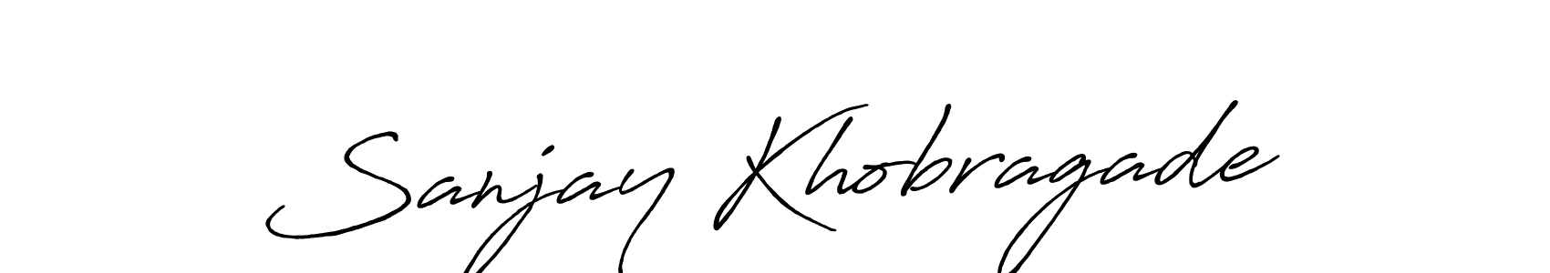 Sanjay Khobragade stylish signature style. Best Handwritten Sign (Antro_Vectra_Bolder) for my name. Handwritten Signature Collection Ideas for my name Sanjay Khobragade. Sanjay Khobragade signature style 7 images and pictures png