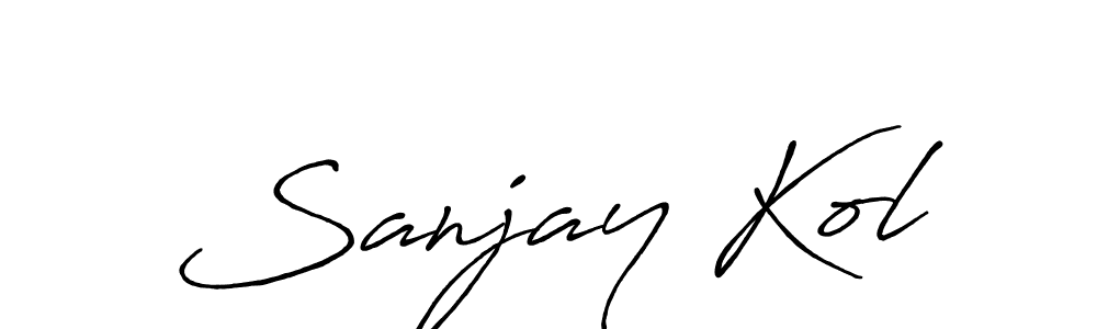 Design your own signature with our free online signature maker. With this signature software, you can create a handwritten (Antro_Vectra_Bolder) signature for name Sanjay Kol. Sanjay Kol signature style 7 images and pictures png