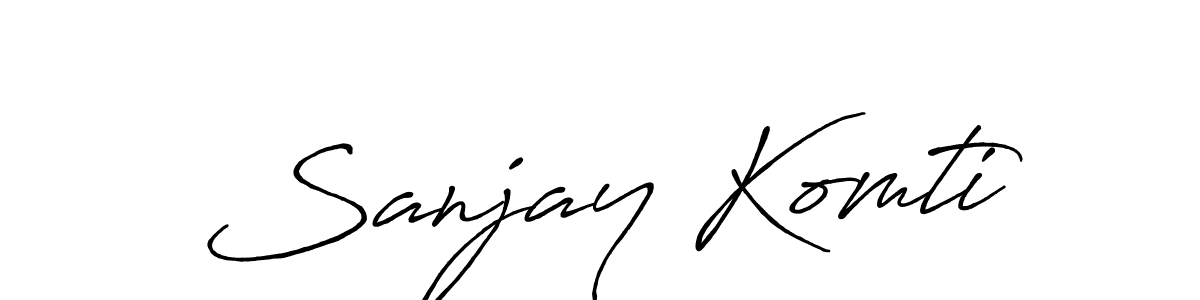 if you are searching for the best signature style for your name Sanjay Komti. so please give up your signature search. here we have designed multiple signature styles  using Antro_Vectra_Bolder. Sanjay Komti signature style 7 images and pictures png