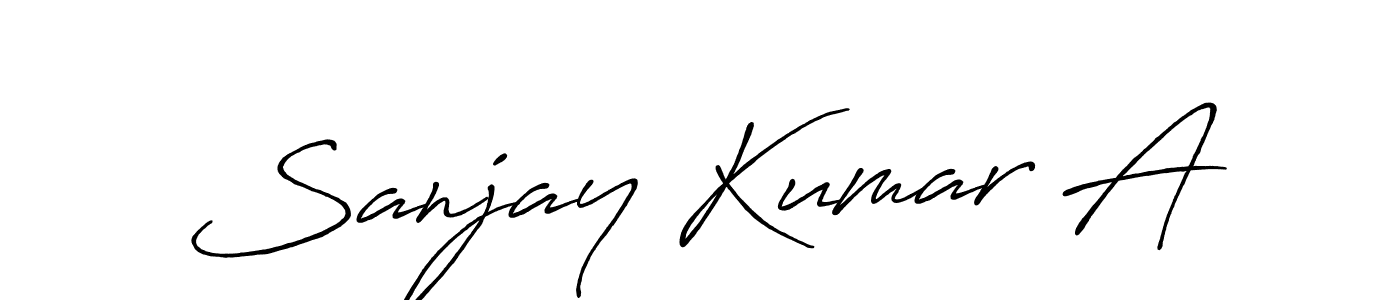 Sanjay Kumar A stylish signature style. Best Handwritten Sign (Antro_Vectra_Bolder) for my name. Handwritten Signature Collection Ideas for my name Sanjay Kumar A. Sanjay Kumar A signature style 7 images and pictures png