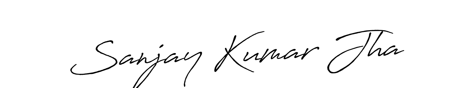 Create a beautiful signature design for name Sanjay Kumar Jha. With this signature (Antro_Vectra_Bolder) fonts, you can make a handwritten signature for free. Sanjay Kumar Jha signature style 7 images and pictures png