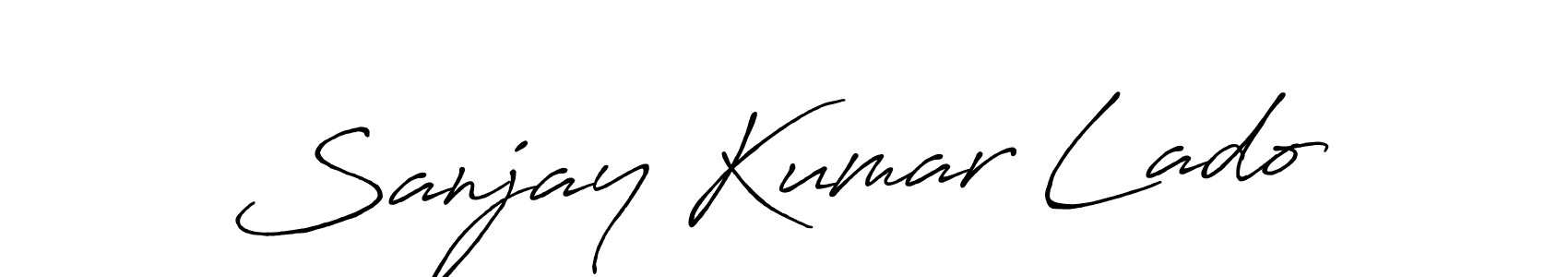 Also we have Sanjay Kumar Lado name is the best signature style. Create professional handwritten signature collection using Antro_Vectra_Bolder autograph style. Sanjay Kumar Lado signature style 7 images and pictures png