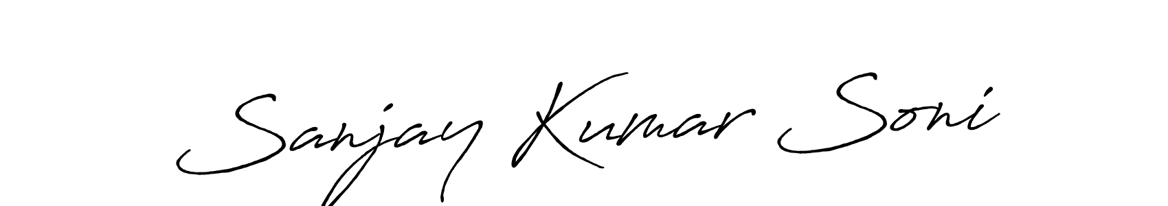 Make a beautiful signature design for name Sanjay Kumar Soni. With this signature (Antro_Vectra_Bolder) style, you can create a handwritten signature for free. Sanjay Kumar Soni signature style 7 images and pictures png