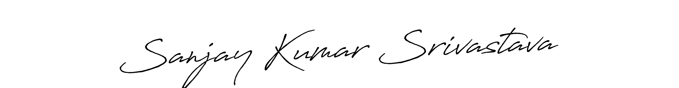 Create a beautiful signature design for name Sanjay Kumar Srivastava. With this signature (Antro_Vectra_Bolder) fonts, you can make a handwritten signature for free. Sanjay Kumar Srivastava signature style 7 images and pictures png